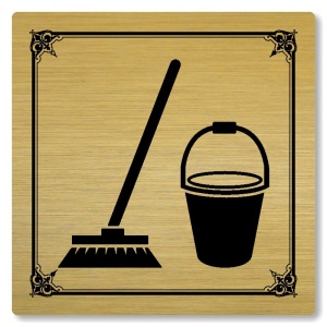 Úklidová místnost, 80x80mm, zlatá, Nebraska